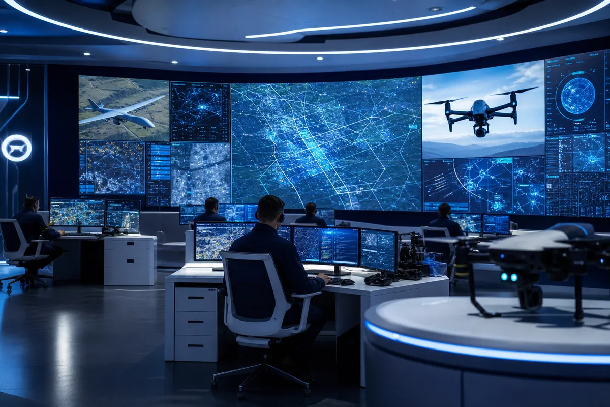 Autonomous drone and VTOL operations center